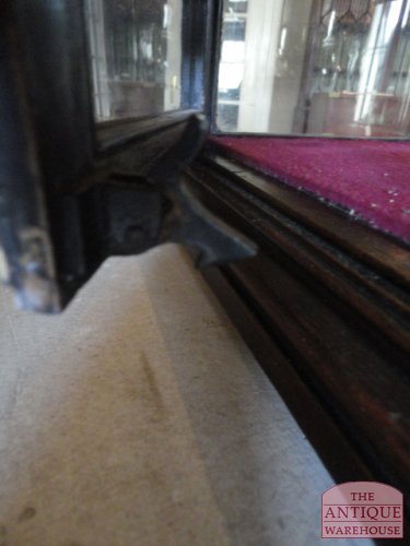 antieke bow fronted vitrinekastje 3