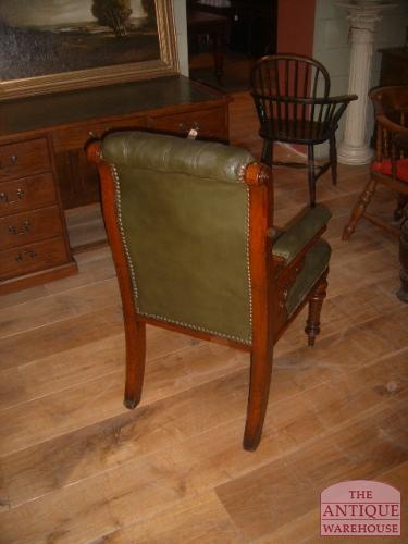 Antieke bureaustoel, mahonie, Engels, 1870 2