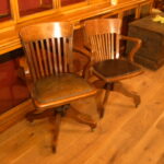 Antieke bureaustoel, eiken, Engels, 1910 2