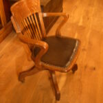 Antieke bureaustoel, eiken, Engels, 1910 3