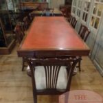 Antieke schrijftafel, vergadertafel circa 1920, 106 cm bij 242 cm 1