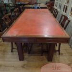 Antieke schrijftafel, vergadertafel circa 1920, 106 cm bij 242 cm 2