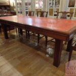 Antieke schrijftafel, vergadertafel circa 1920, 106 cm bij 242 cm 3