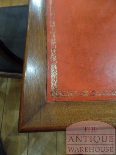 Antieke schrijftafel, vergadertafel circa 1920, 106 cm bij 242 cm 4