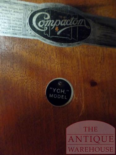 Antieke Compactom kledingkast van eikenhout 4
