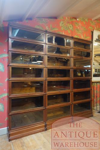 Antieke drievoudige originele Globe Wernicke boekenkast 2