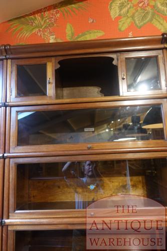 Antieke drievoudige originele Globe Wernicke boekenkast 3