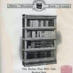 Antieke drievoudige bibliotheekkast van Globe Wernicke 3