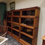 Antieke drievoudige boekenkast van Globe Wernicke 3