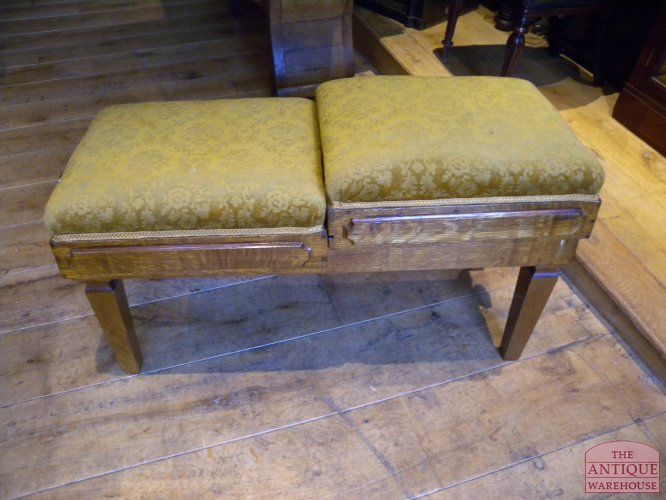 antieke duo piano kruk