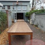 Antieke eiken bibliotheektafels uit universiteit, Art Deco 1