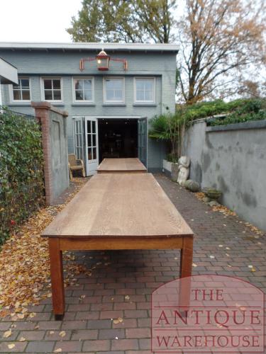 antieke eiken bibliotheek tafels uit universiteit