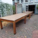 Antieke eiken bibliotheektafels uit universiteit, Art Deco 2