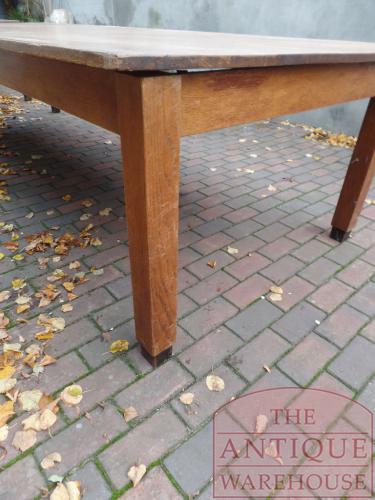 Antieke eiken bibliotheektafels uit universiteit, Art Deco 3