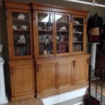 Antieke eiken breakfront boekenkast 1