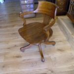 Antieke eiken bureaustoel, circa 1900 1