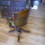 Antieke eiken bureaustoel, circa 1900 1