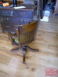 antieke eiken bureaustoel, circa 1900, VERKOCHT