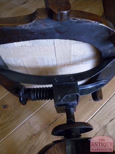 Antieke eiken bureaustoel, circa 1900 2