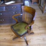 Antieke eiken bureaustoel, circa 1900 3