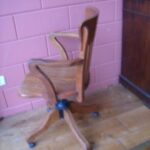 Antieke eiken bureaustoel, circa 1900 1