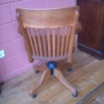 Antieke eiken bureaustoel, circa 1900 2