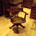 Antieke eiken bureaustoel, circa 1900 3