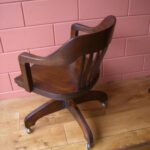 Antieke eiken bureaustoel, circa 1920 1
