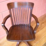 Antieke eiken bureaustoel, circa 1920 3