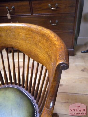 antieke eiken bureaustoel, VERKOCHT