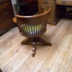 Antieke eiken bureaustoel 2