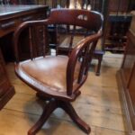 Antieke eiken bureaustoel 1