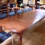 antieke eiken coulissen tafel 1