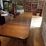 Antieke eiken coulissentafel 1