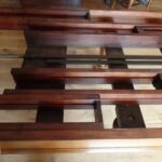 Antieke eiken coulissentafel 2