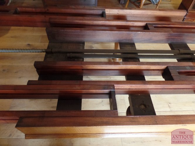 Antieke eiken coulissentafel 2