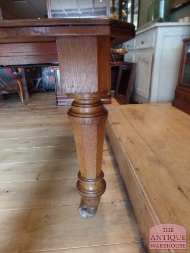 Antieke eiken coulissentafel 3