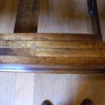 Antieke eiken coulissen tafel 1