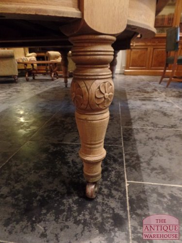 Antieke eiken coulissentafel 2