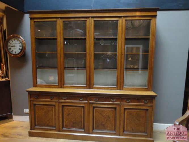 antieke eiken Engelse boekenkast, SOLD