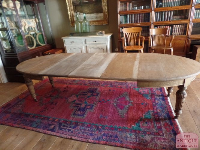 Antieke eiken Engelse coulissentafel 3