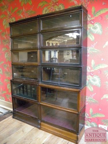 antieke eiken globe Wernicke boekenkast