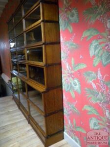 antieke eiken globe wernicke boekenkast