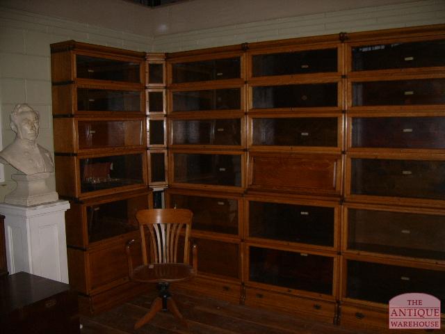 Antieke eiken Globe Wernicke boekenkastopstelling 3