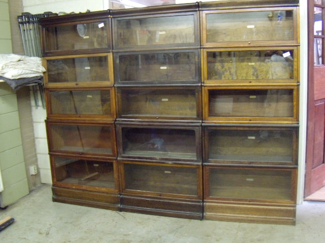 Antieke eiken Globe Wernicke boekenkast opstelling 3