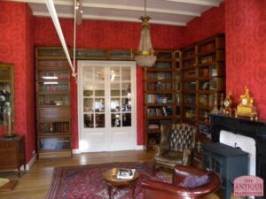 antieke eiken globe wernicke boekenkast opstelling