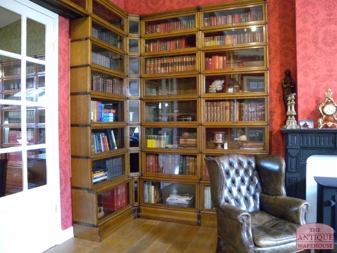 Antieke eiken Globe Wernicke boekenkast opstelling 2