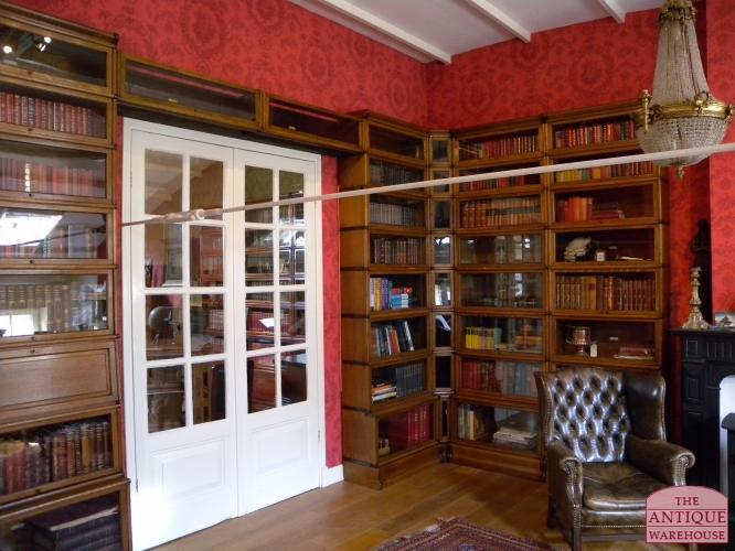 Antieke eiken Globe Wernicke boekenkast opstelling 3
