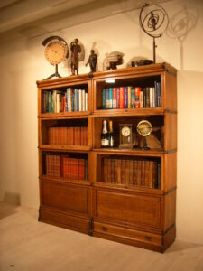 antieke eiken Globe Wernicke boekenkasten diepe delen