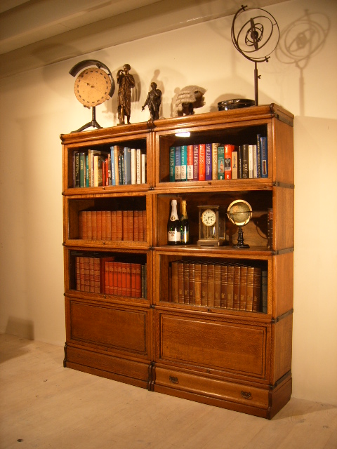 antieke eiken Globe Wernicke boekenkasten diepe delen